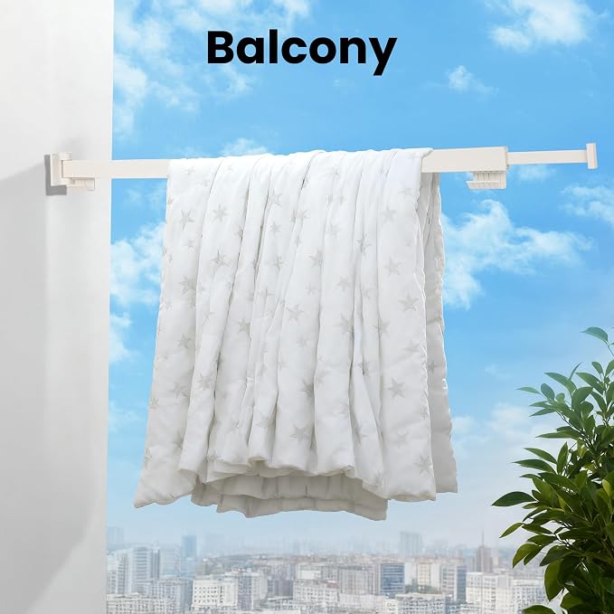 Clothes Drying Rack Wall Mounted, Retractable Collapsible Space Saver - Image 7