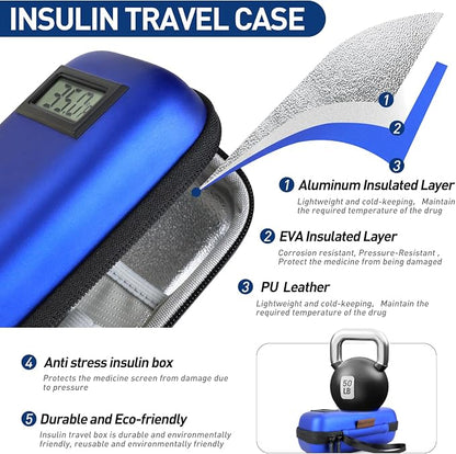 Insulin Cooler Travel Case, Portable Temperature Display Medicine Travel Cooler - Image 5