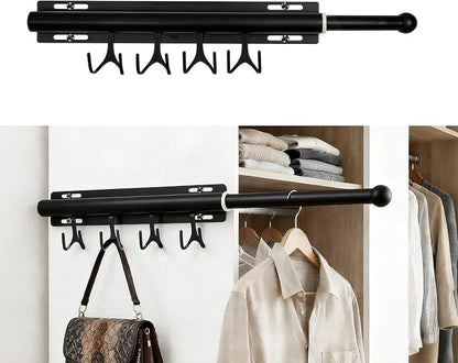 Valet Rod For Closet Pull Out, Adjustable Heavy Duty Carbon Steel 12" by Unknown