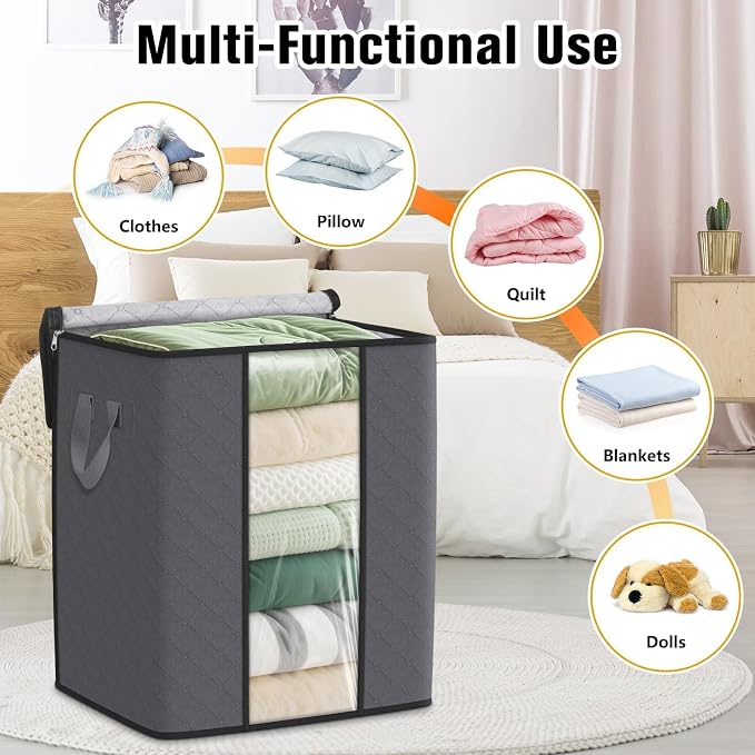 SpaceTrove Clothes Storage Bags, 80L Large Capacity Containers - Image 5