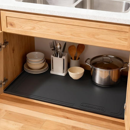Aisslro Under Sink Mat 34" X 22", Waterproof Silicone Cabinet Organizer - Image 8