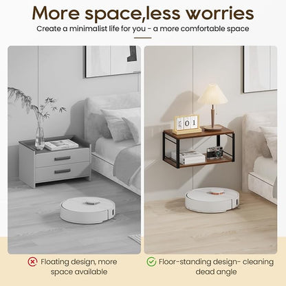 Floating Nightstand Wall Shelf, Wood Bedside Shelf Wall Mounted Nightstand Set - Image 5