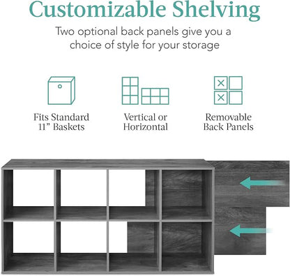 Best Choice Products 8-Cube Storage Organizer, 11in Shelf Opening, Display Shelf - Image 3