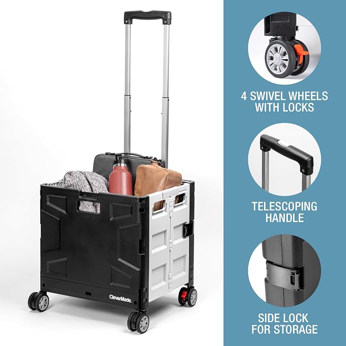 CleverMade Collapsible Wheeled Crate - Image 3