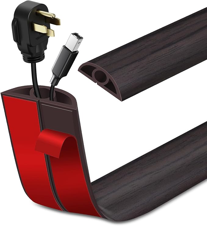 Floor Cord Cover Self Adhesive Cord Hider Floor Extension Cord Covers by LSGCQ