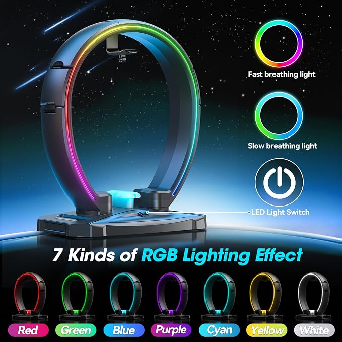 KDD RGB Headphone & Controller Stand - Image 3