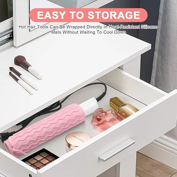 Plus Size Silicone Heat Resistant Mat, Portable Travel Hot Tools Pad Cover - Image 6