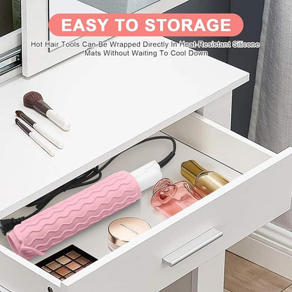 Plus Size Silicone Heat Resistant Mat, Portable Travel Hot Tools Pad Cover - Image 6