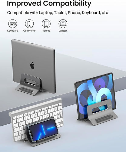 SODI Vertical Laptop Stand for Desk, Gravity Auto Lock MacBook Stand, Aluminum - Image 5