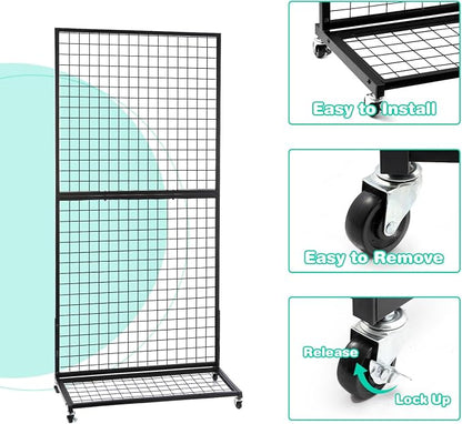 Grid Wall Panels, 2 Packs 3'x 6' Gridwall Display Stand - Image 4