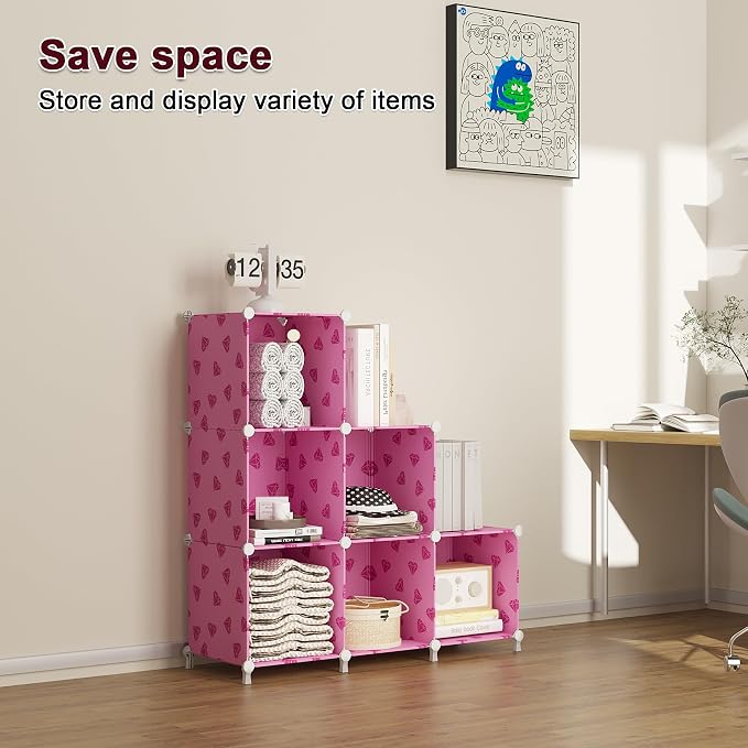 UNKU Cube Storage Organizer, 6 Cube Closet Organizer Storage Shelves, DIY - Image 4