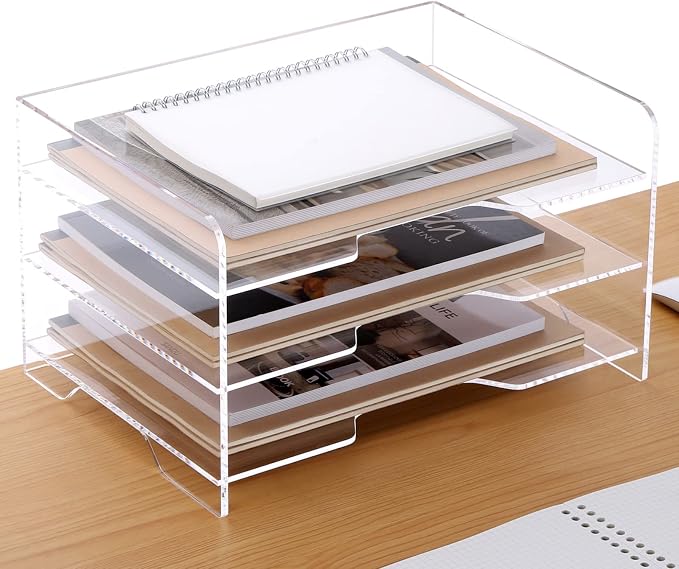 SANRUI Acrylic Paper Organizer Letter Tray by SANRUI