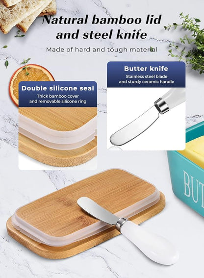 Butter Dish with Lid: Large Butter Container - Image 5