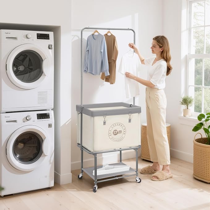 STORAGE MANIAC Rolling Laundry Cart - Image 6