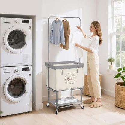 STORAGE MANIAC Rolling Laundry Cart - Image 6