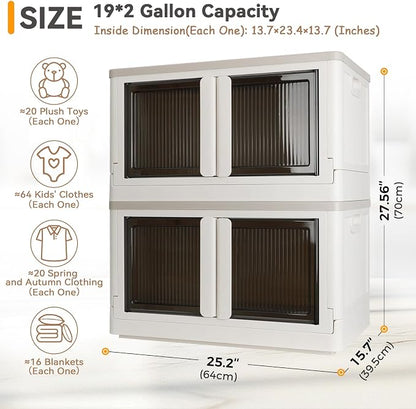 Storage Box, Cabinet with Lids, Extra Large Useful Box, 19 Gallons Capacity - Image 2