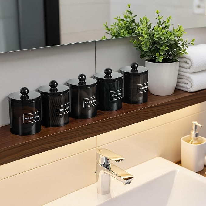8 Pack Acrylic Qtip Holder Dispenser - Image 9