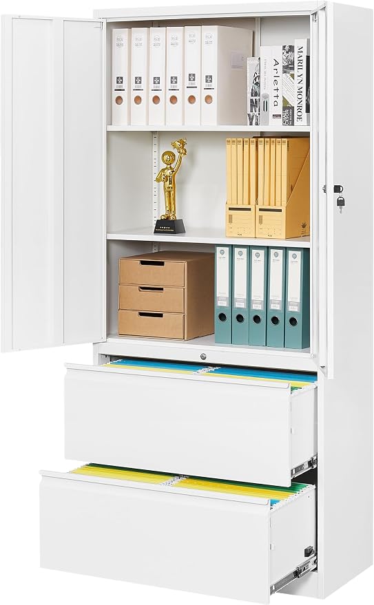 SISESOL Storage Cabinet Metal Display Cabinet by SISESOL