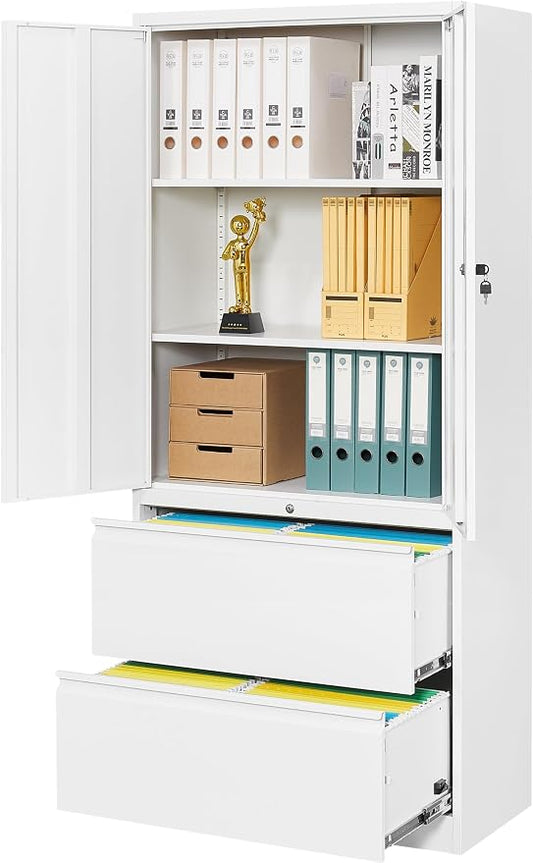 SISESOL Storage Cabinet Metal Display Cabinet by SISESOL