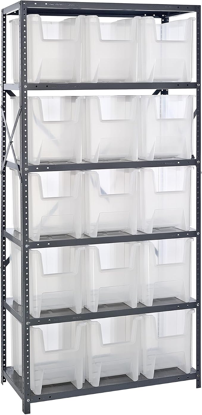Quantum Storage Systems QSBU-600CL Clear-View Giant Stack 6-Shelf Steel by QuantumStorageSystems