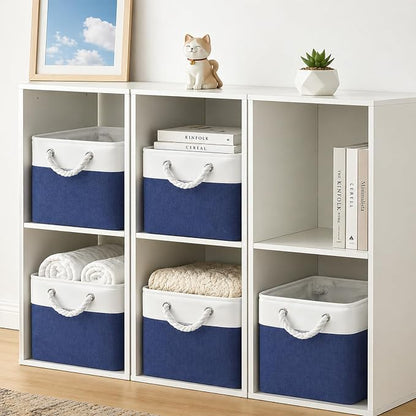 Cube Storage Bins, Collapsible Fabric Storage Cubes Bins, 11 Inch Cube Storage - Image 3