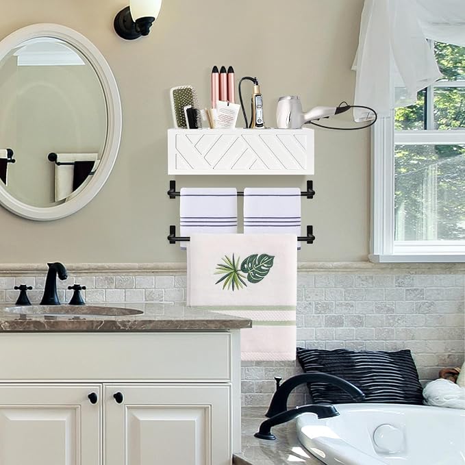 Hair Tool Organizer Wall Mount, Hair Dryer Holder - Image 4