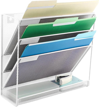 EASEPRES Desk File Organizer Mesh 4-Tier, Hanging Wall Mount Document - Image 7