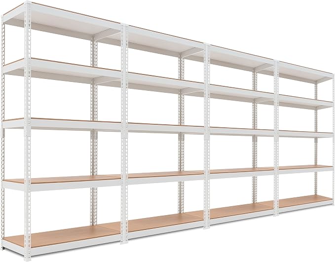 HOMEDANT 5 Tier Storage Shelves Adjustable Laminated Boltless Garage Metal by TheBestOrganizingSolution
