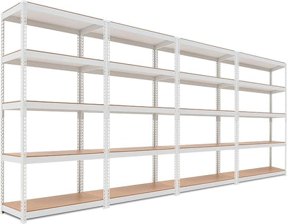 HOMEDANT 5 Tier Storage Shelves Adjustable Laminated Boltless Garage Metal by TheBestOrganizingSolution