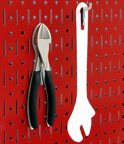 Wall Control Narrow Pegboard Rack 8in x 32in Red Metal Pegboard Runner Tool - Image 6