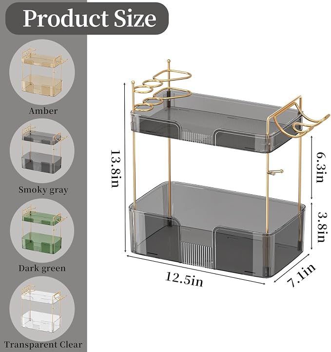 shuang qing 2 Tier Bathroom Counter Organizer - Image 3
