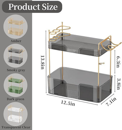 shuang qing 2 Tier Bathroom Counter Organizer - Image 3