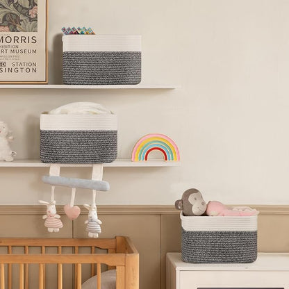 4 Pack Storage Baskets for Organizing, Woven Baskets for Shelves - Image 5