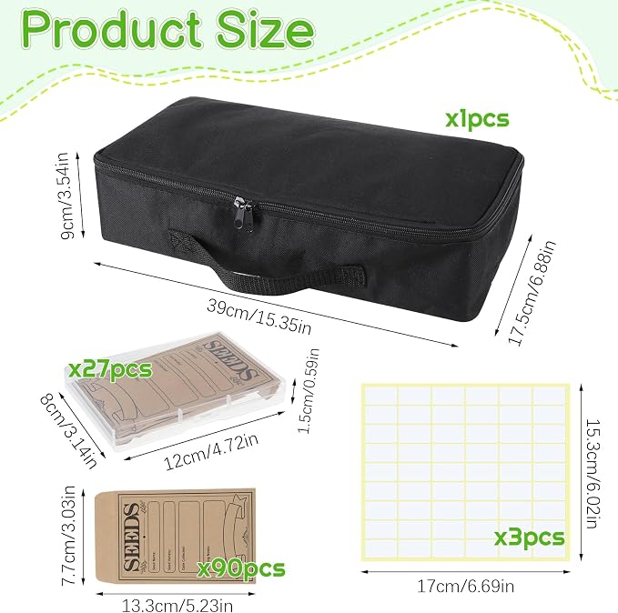 27 Slots Seed Storage Organizer Box, Garden Seed Packet Organize - Image 2