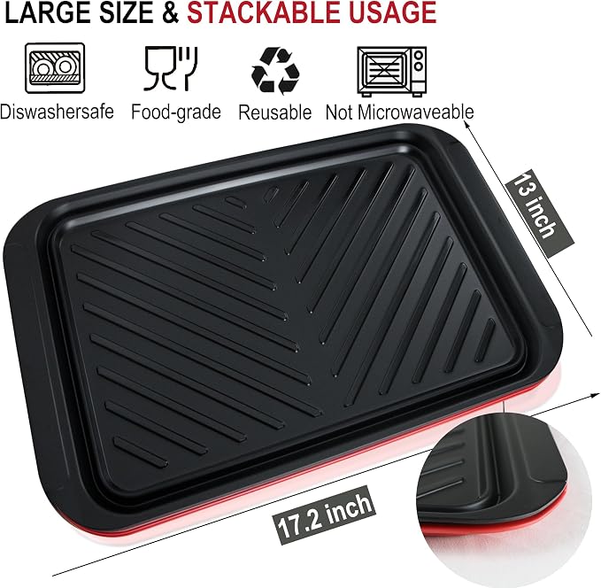 Large Grilling Prep and Serve Trays, BBQ Platter - Image 5