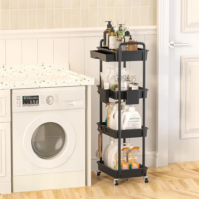 4 Tier Rolling Utility Cart - Image 6