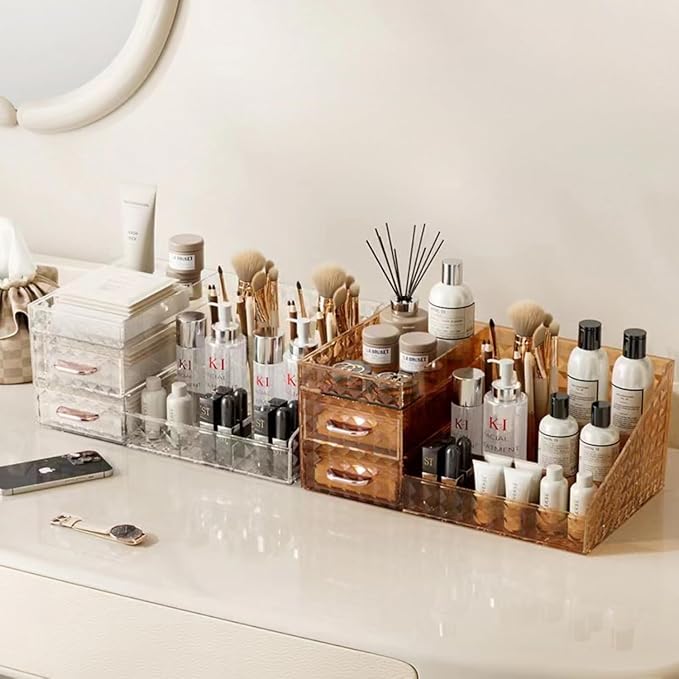 Clear Makeup Organizer for Vanity, Desk Makeup Caddy - Image 7