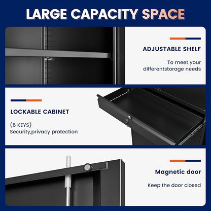 Yizosh Metal Garage Storage Cabinet - Image 4