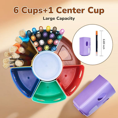 GAMENOTE Rotating Art Supply Storage Organizer, Lazy Susan Office School - Image 3