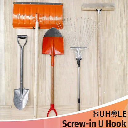 HUHOLE 16 Pack Screw in U Hooks Wall Organizers | Utility Hangers - Image 6
