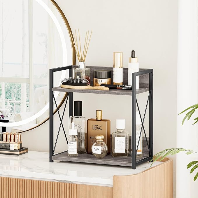 Giikin Coffee Bar Accessories, 2 Tier Spice Rack - Image 8