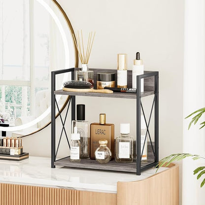 Giikin Coffee Bar Accessories, 2 Tier Spice Rack - Image 8