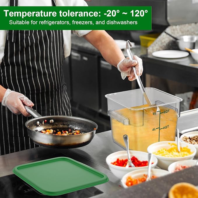 FoldTier 2 Pieces Square Food Storage Containers Polycarbonate Clear Food - Image 6