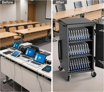 POCHAR Fully Assembled 30 Unit Device Charging Station - Image 9