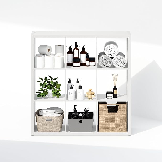 Furinno Cubic Extra Thick 9-Cube Closet Organizers and Storage, Open Shelf - Image 7