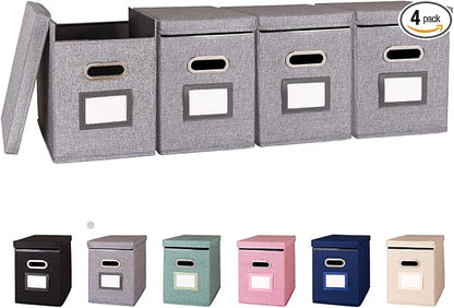 4 Pack Hanging File Folders Organizer by ComfortKeeper