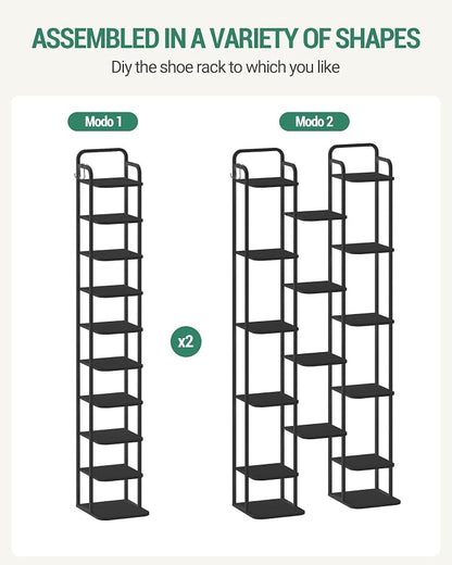 Hzuaneri Vertical Shoe Rack, Shoe Shelves, Wood Shoe Organizer - Image 5