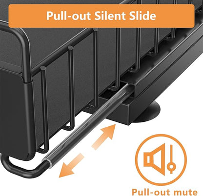 Under Sink Organizer, 2 Packs Under Sink Organizers and Storage, Slide Out Pull - Image 2