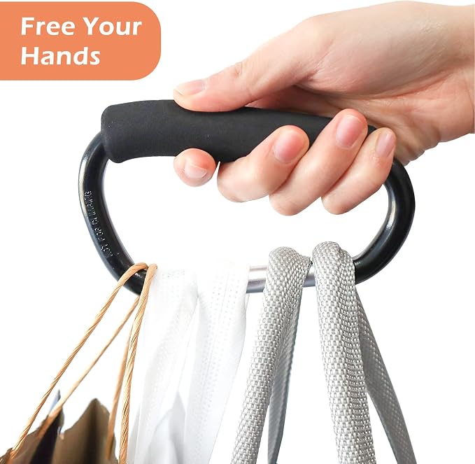 JIALEEY Grocery Bag Shopping Bag Holder Handle Carrier Tool Multi Purpose Snap - Image 6