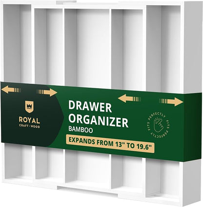 ROYAL CRAFT WOOD Luxury Bamboo Kitchen Drawer Organizer by ROYALCRAFTWOOD